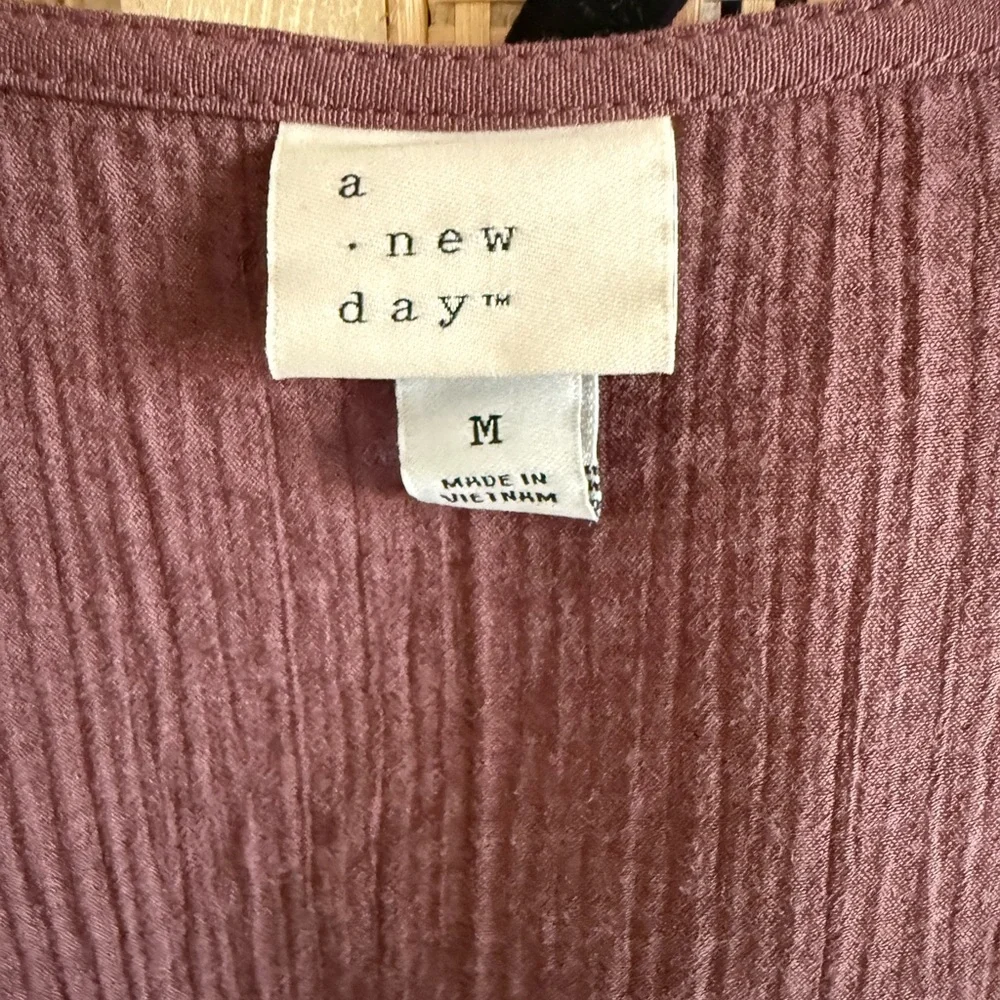 a new day Dusty Rose Textured Blouse - Picture 2 of 15